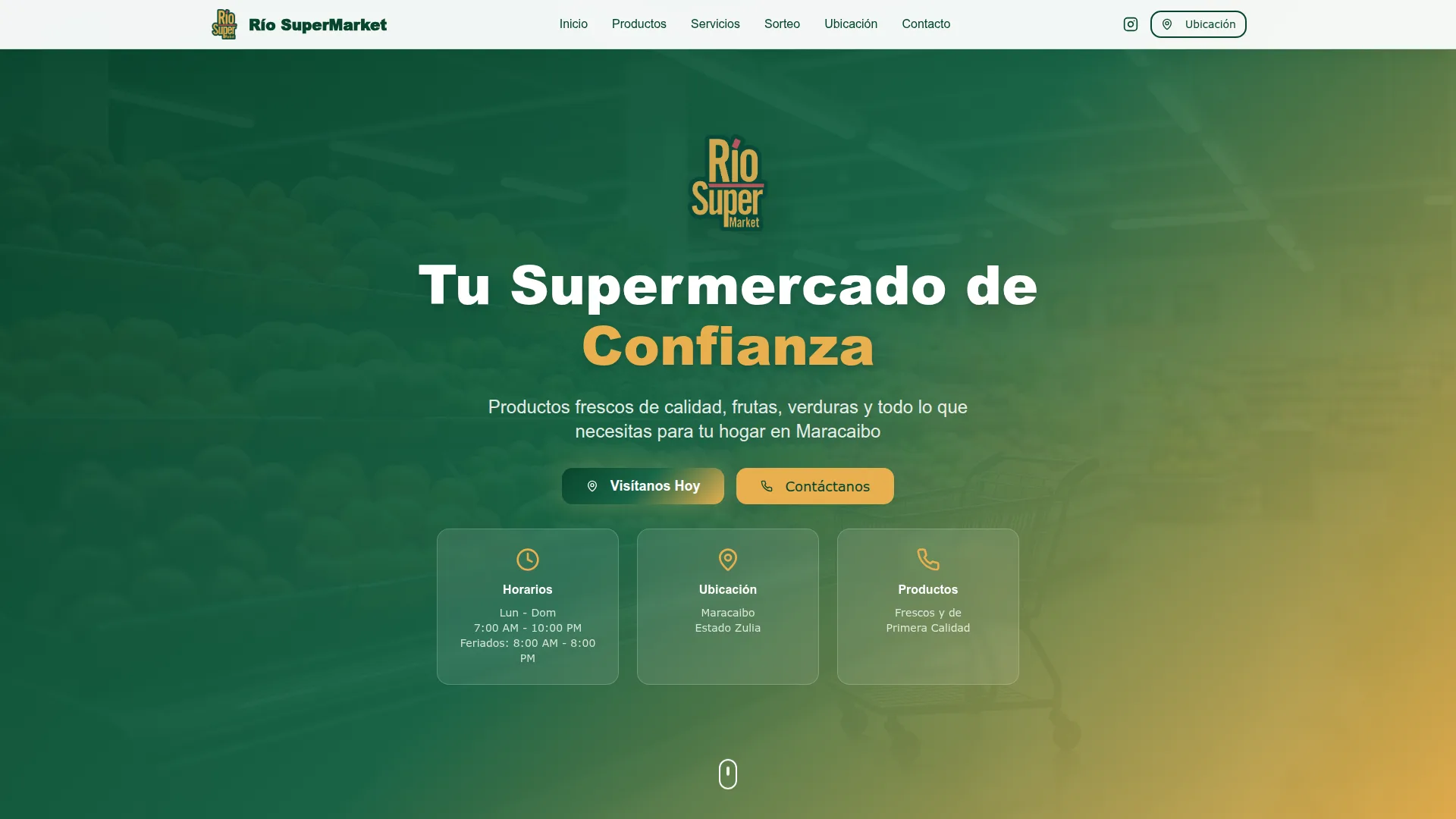 Diseño Web Río SuperMarket — Amays Group
